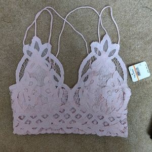 Rose Quartz Free People Bralette nwt